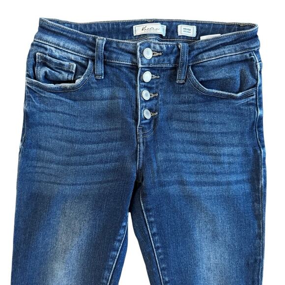 KanCan Mid Rise Ankle skinny Jeans Women's size 26 Button down Bodycon Grunge - Picture 3 of 13